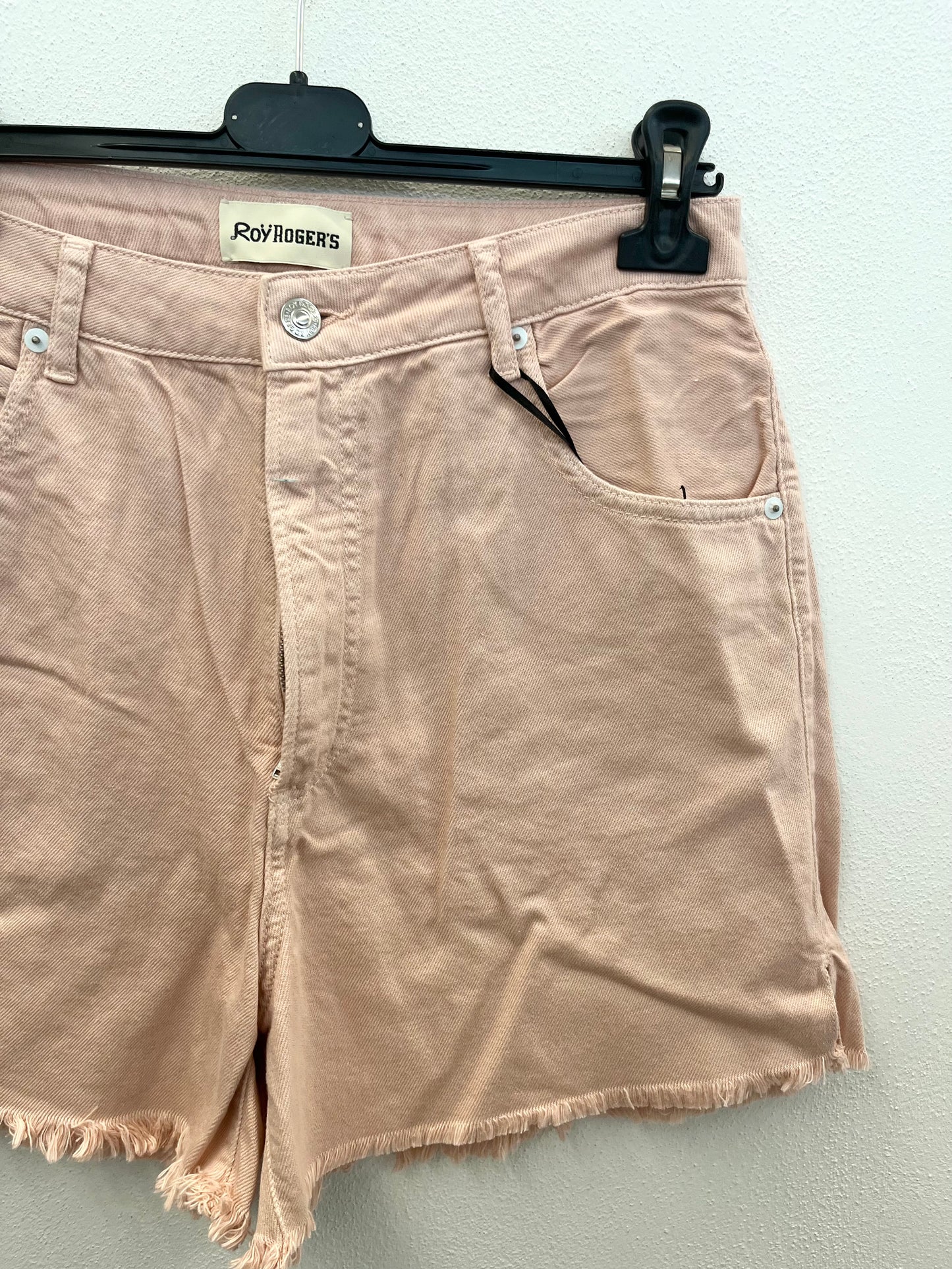 Shorts di Roy Roger's in denim color rosa pesca