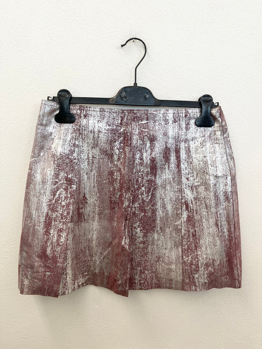 Gonna in Pelle di The Al con spalmatura laminata