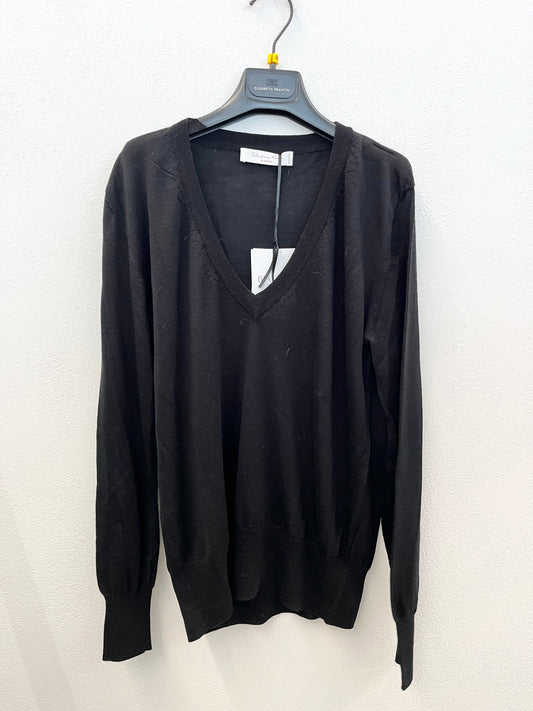 Maglione a V di Valentino Rama in maglia fine