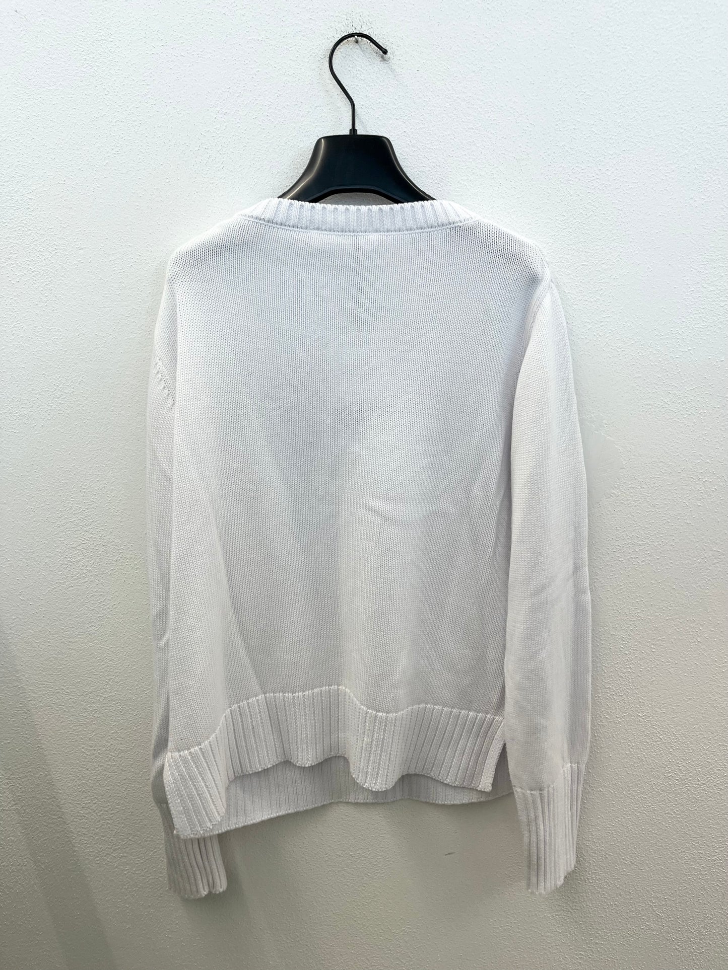 Maglione di Valentino Rama a coste con strass e perline