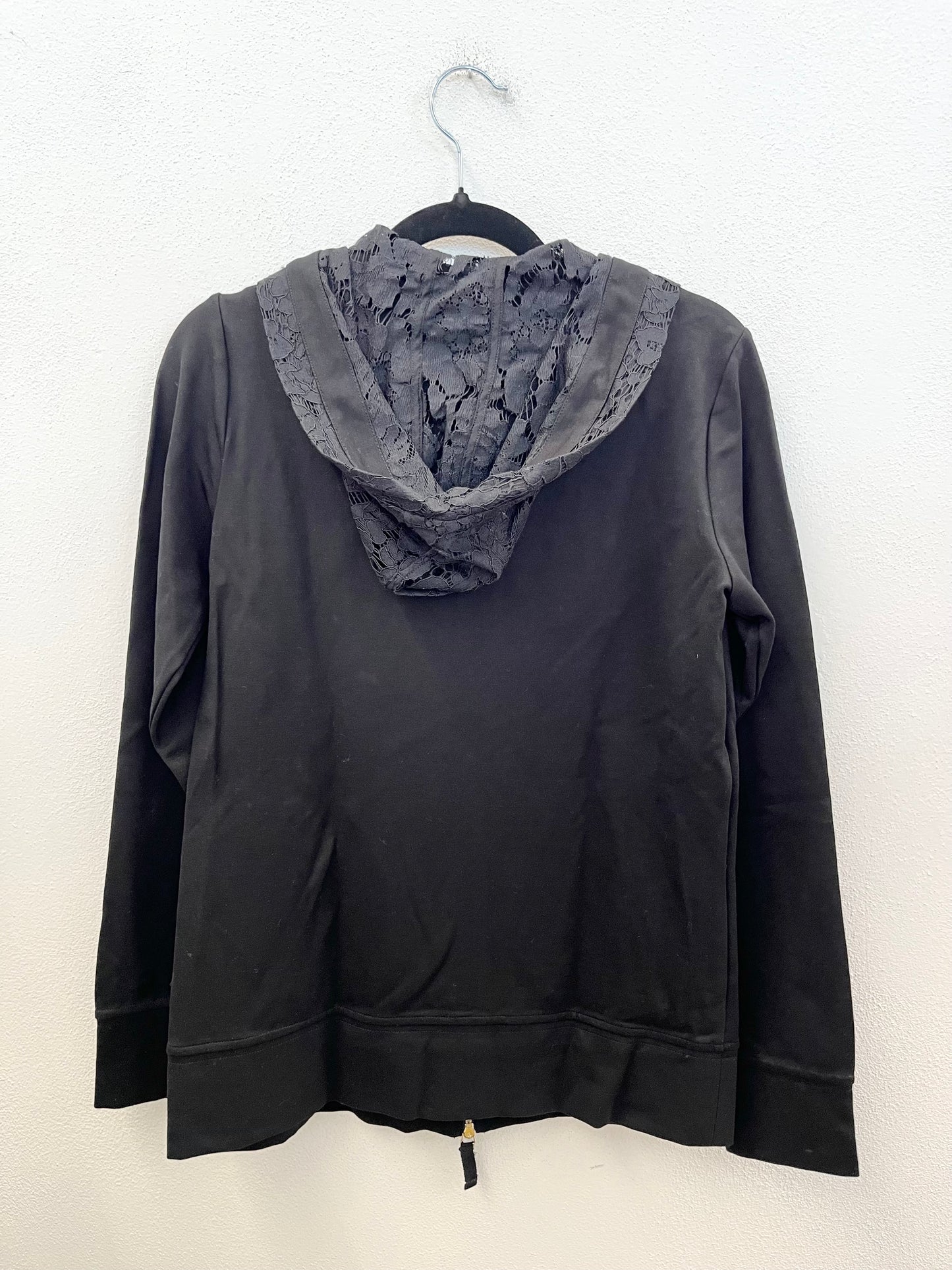 Felpa di Twin Set con Cappuccio in Pizzo Intagliato