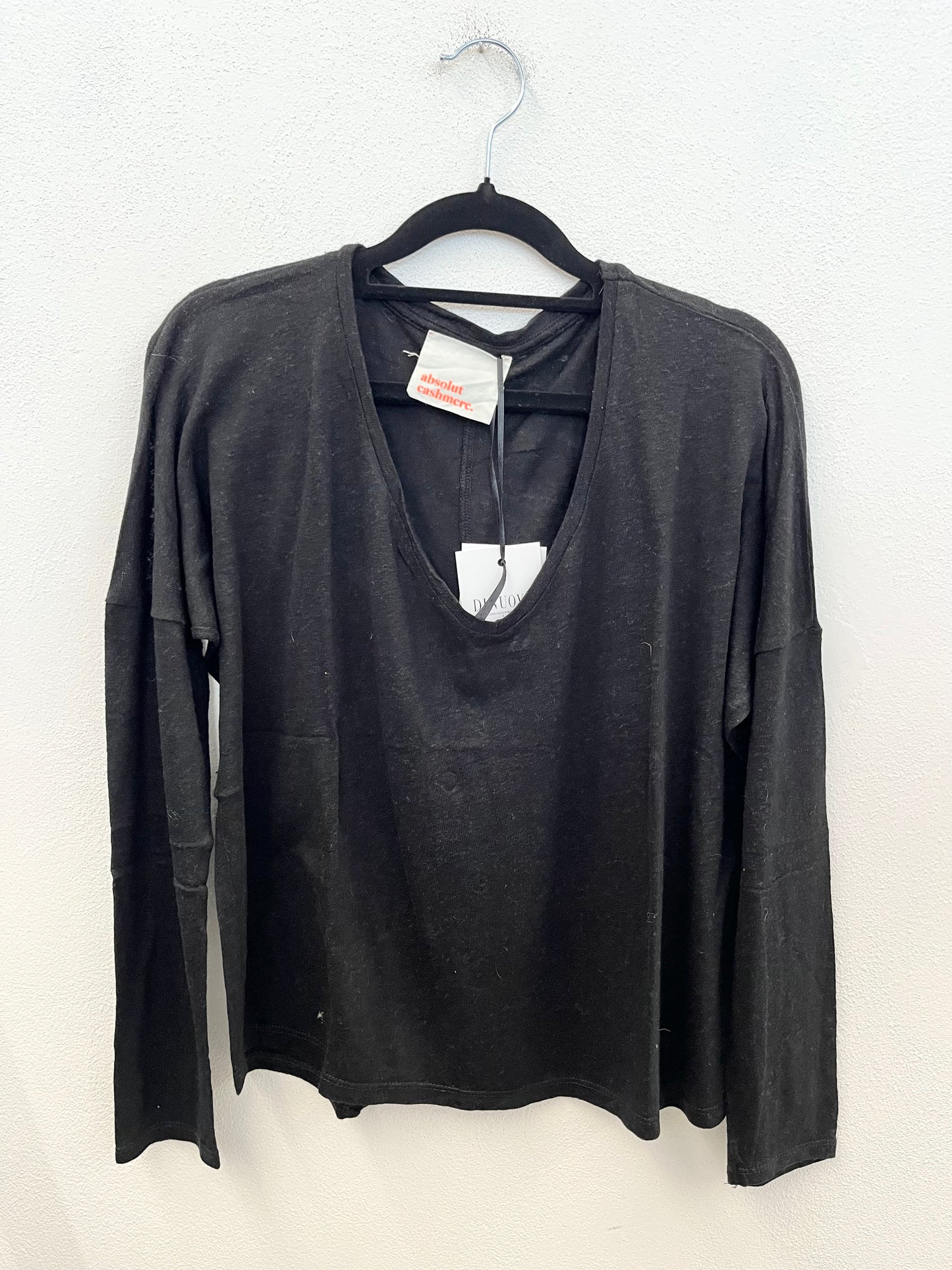 Maglia di Absolute Cashmere a Maniche Lunghe con Scollo a U Ampio