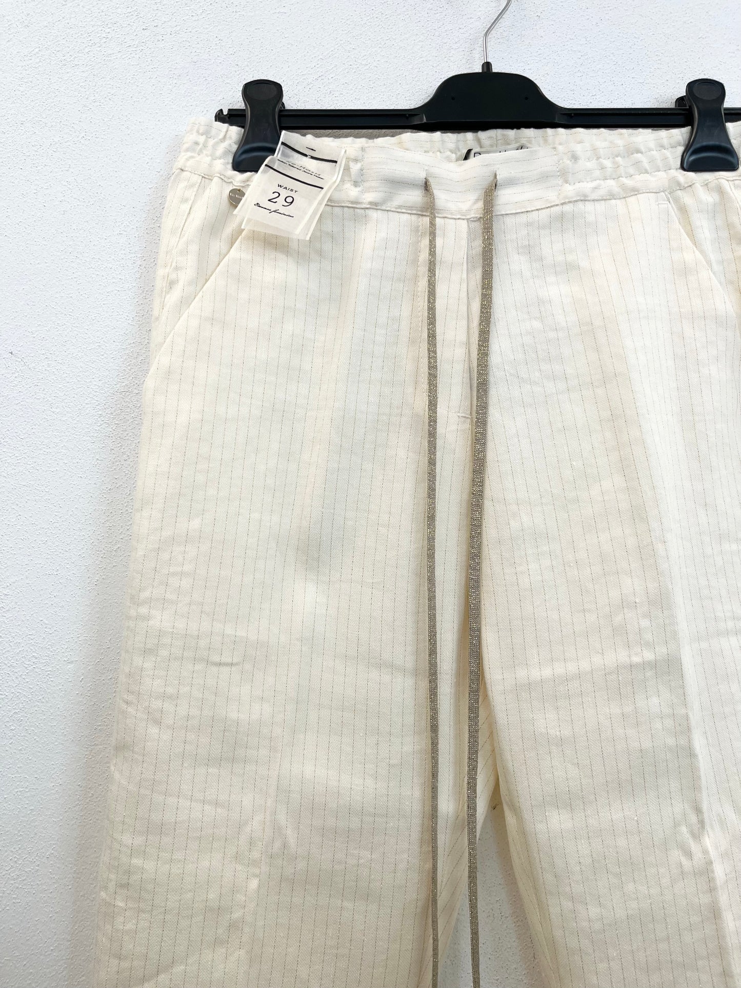 Pantalone di Re-Hash in Lino Gessato