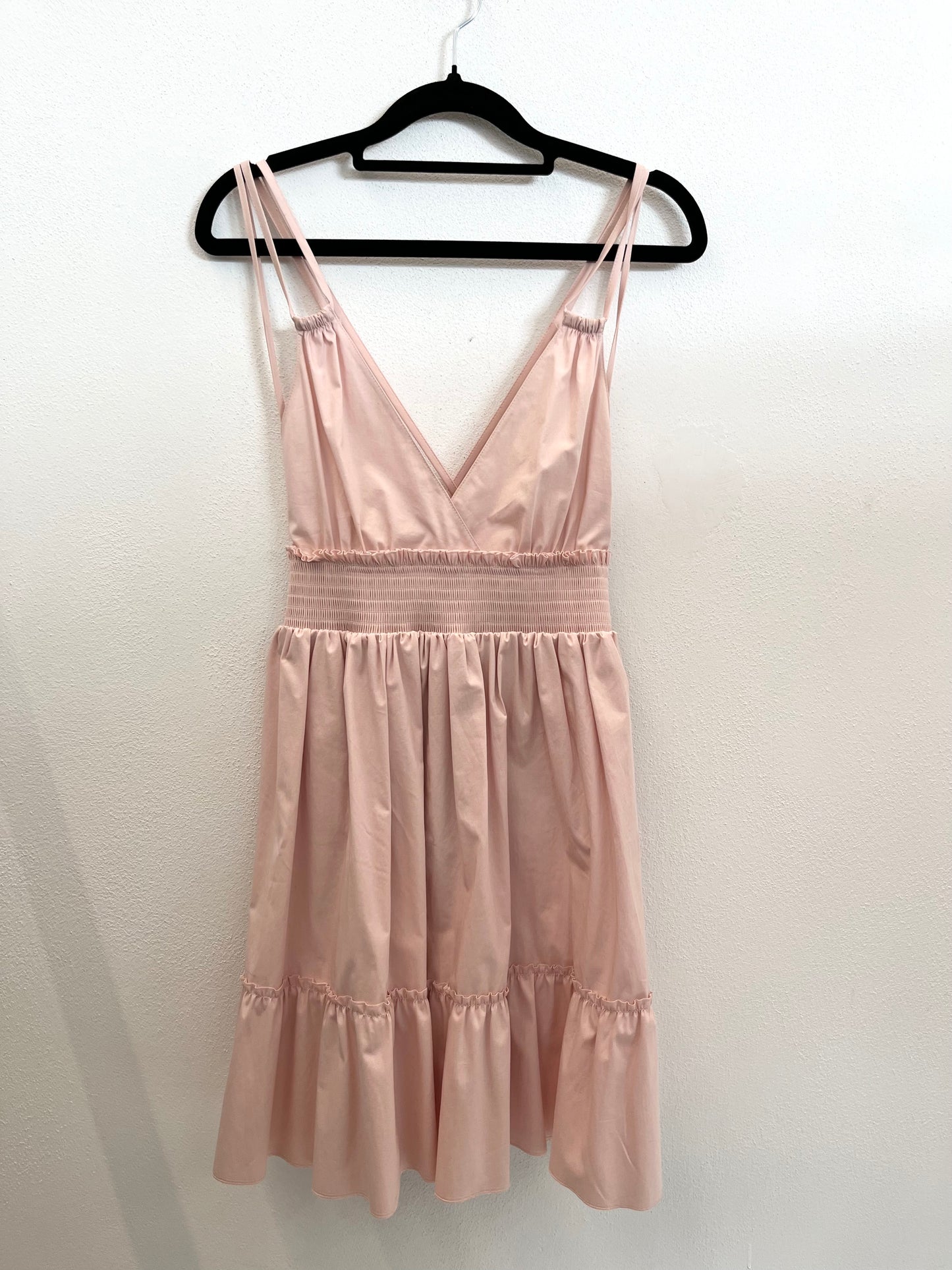 Abito Corto di Red Valentino Rosa Cipria a Spalline Sottili