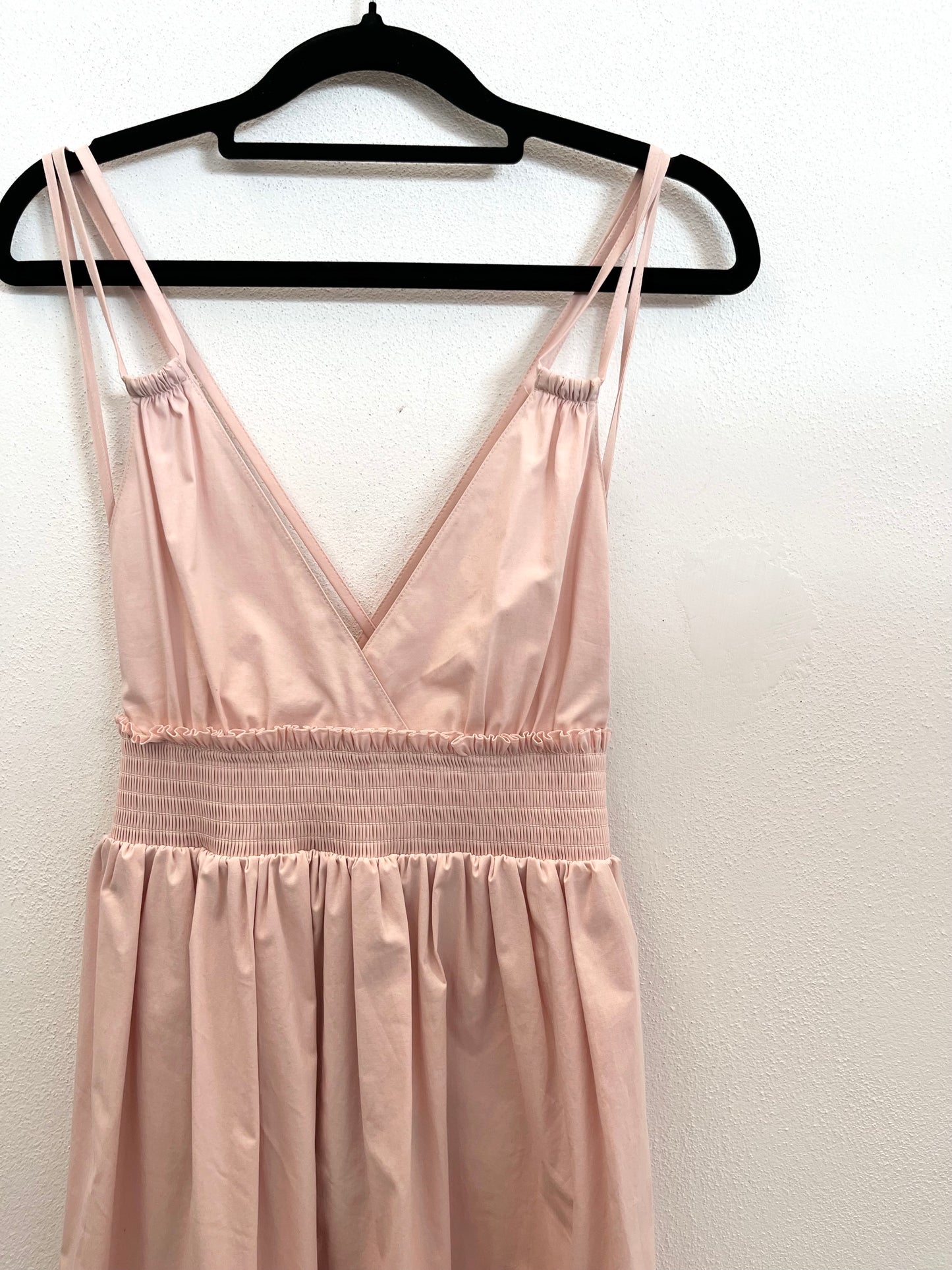 Abito Corto di Red Valentino Rosa Cipria a Spalline Sottili