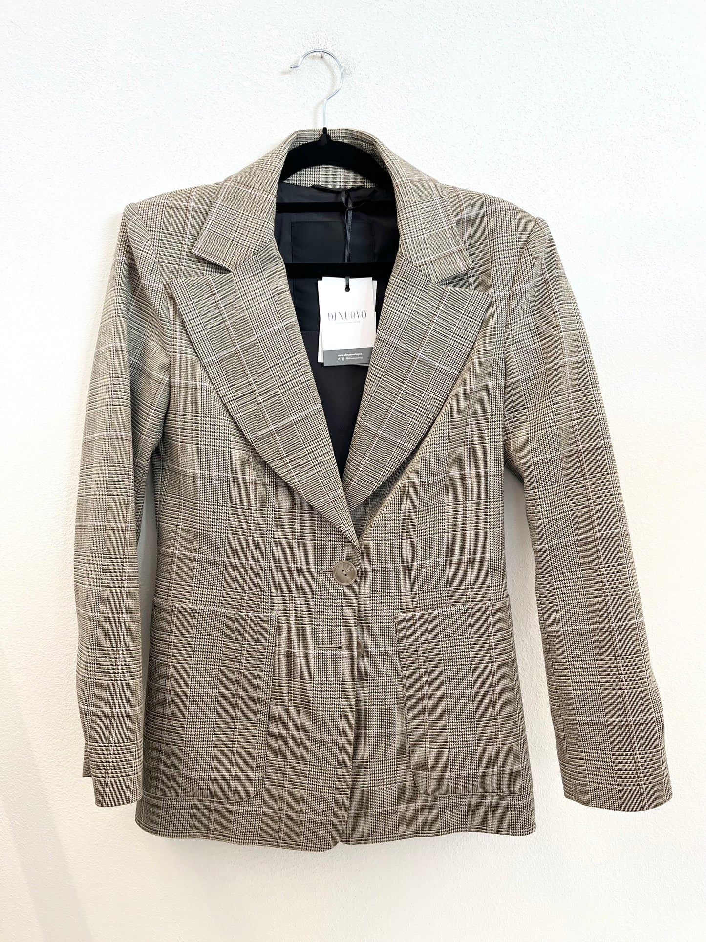 Blazer di Patrizia Pepe Strutturato in Fantasia Principe di Galles