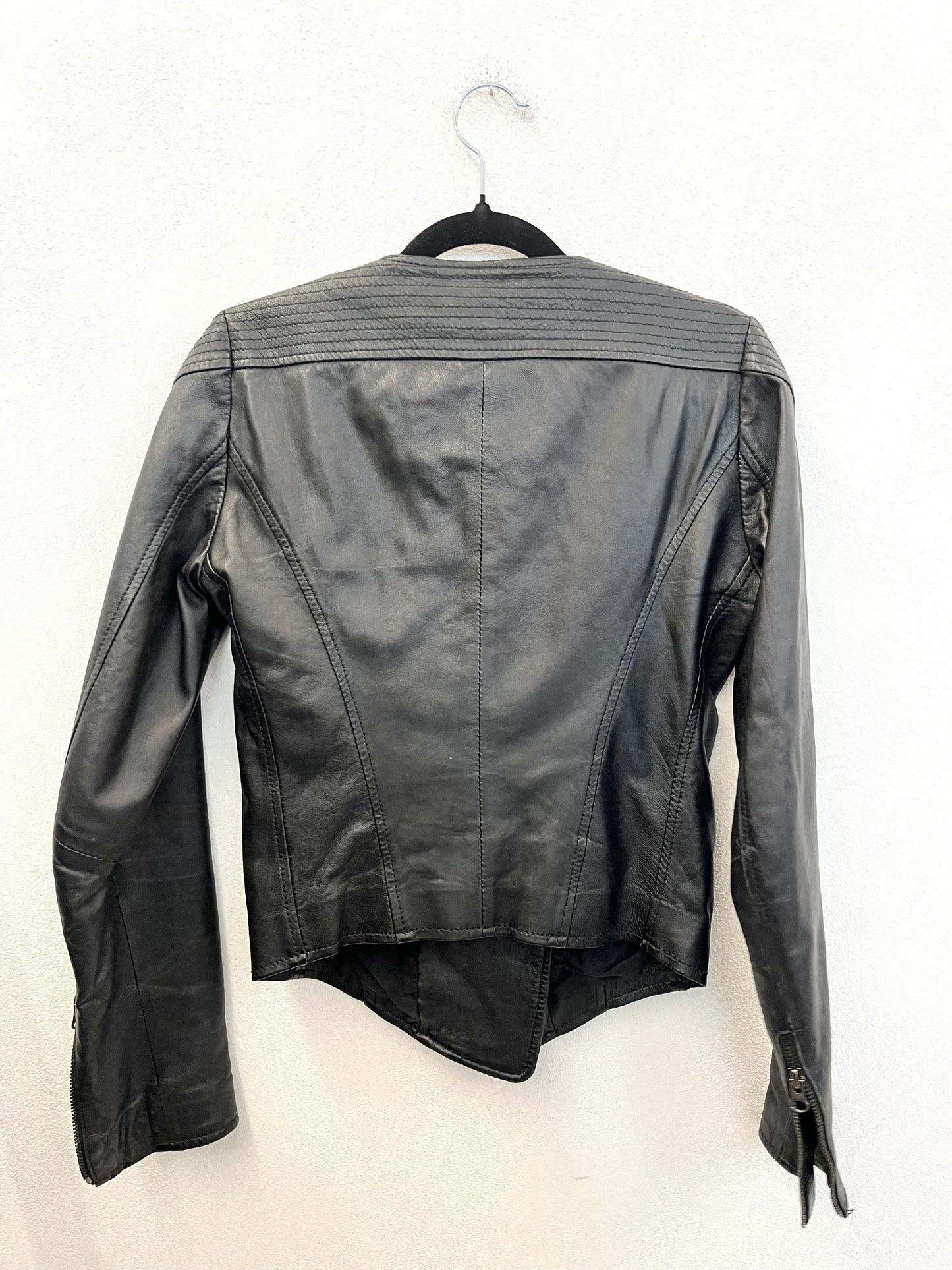 Giacca Biker di Vintage de Luxe Asimmetrica