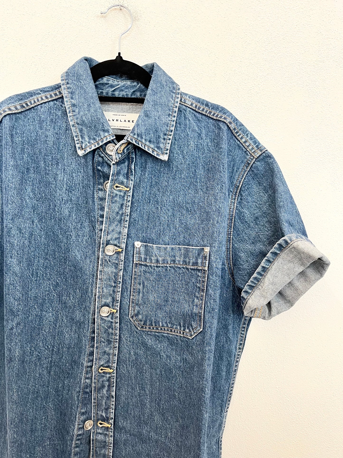 Camicia in denim di SLVRLAKE a maniche corte