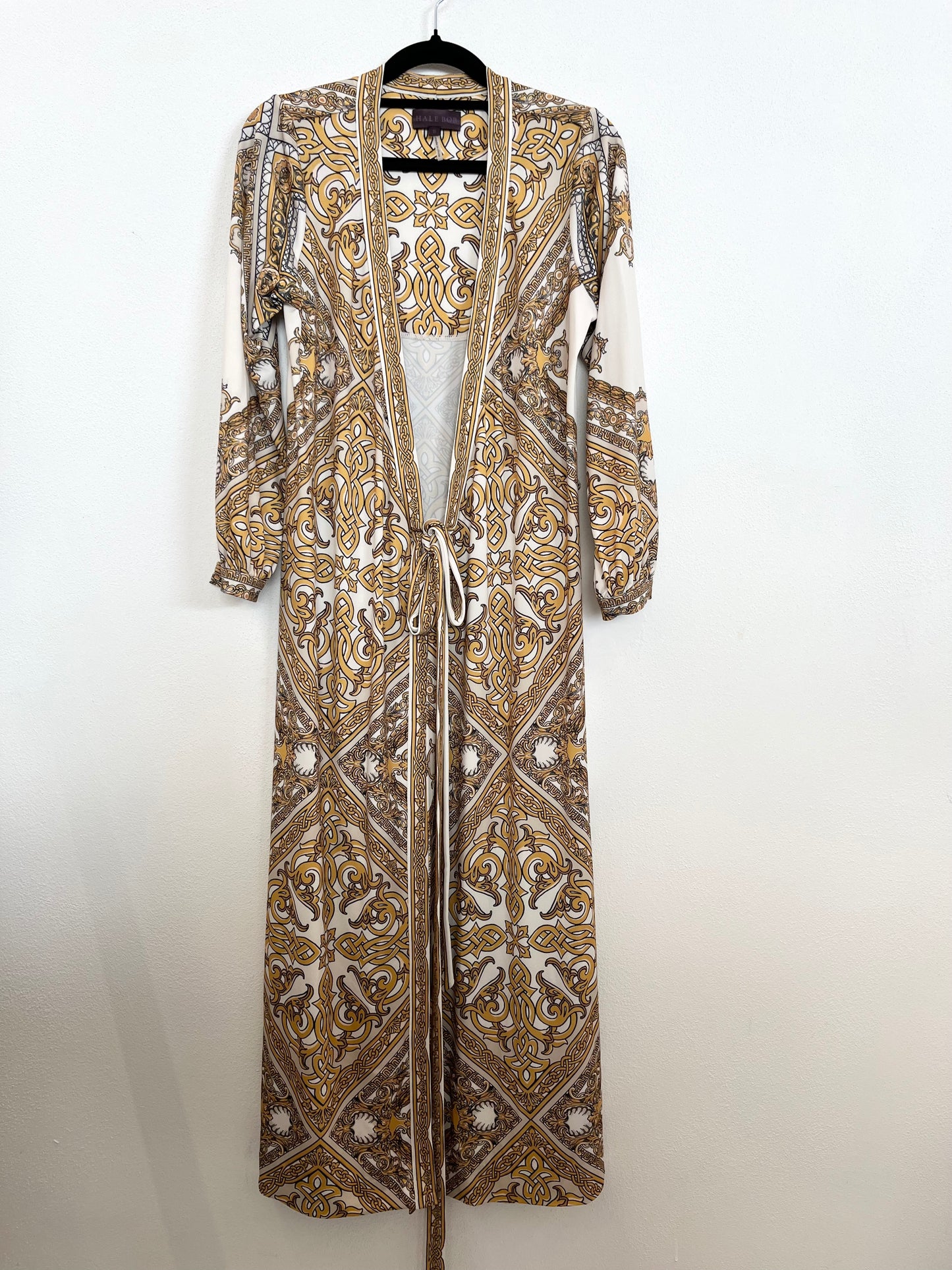 Maxi Wrap Dress di Hale Bob con Stampa Barocca e Oro
