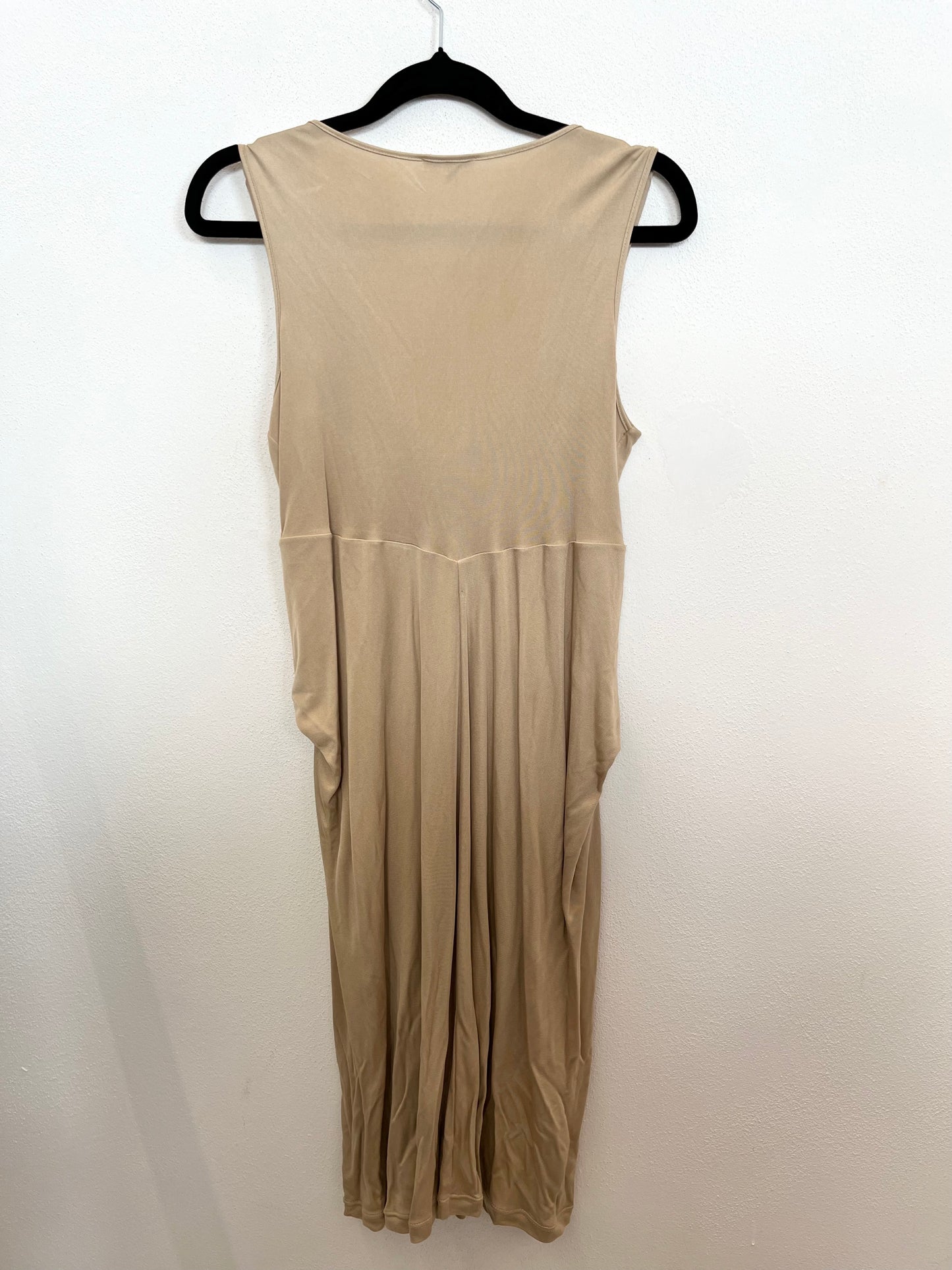 Abito di PAROSH Beige con Nodo Drappeggiato in Vita