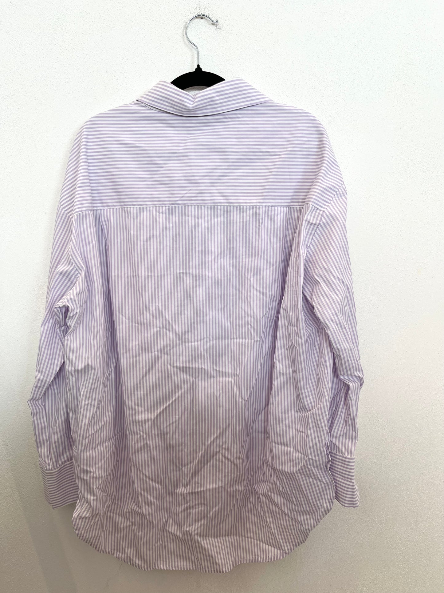 Camicia Swanne Oversize a Righe Lilla e Bianche