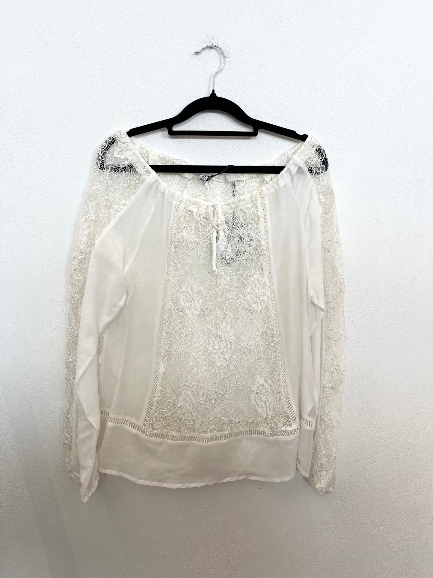 Blusa Liu Jo Boho-Chic in Pizzo Bianco