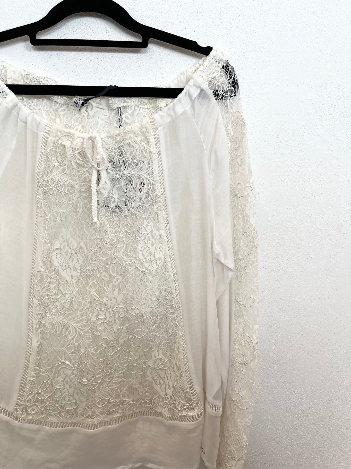 Blusa Liu Jo Boho-Chic in Pizzo Bianco