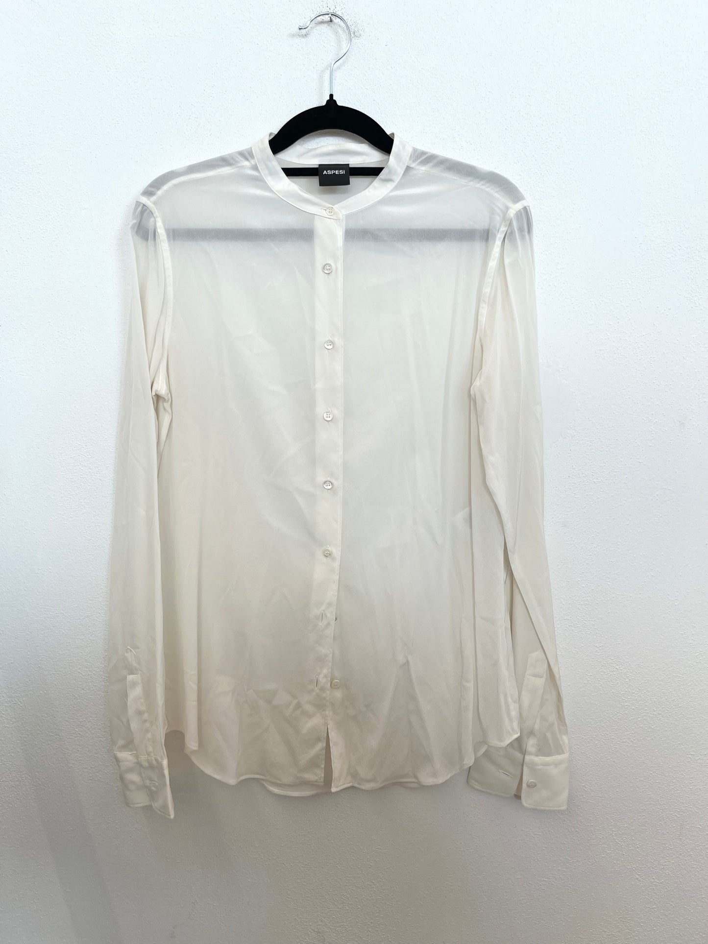 Camicia Aspesi in Seta Trasparente Avorio