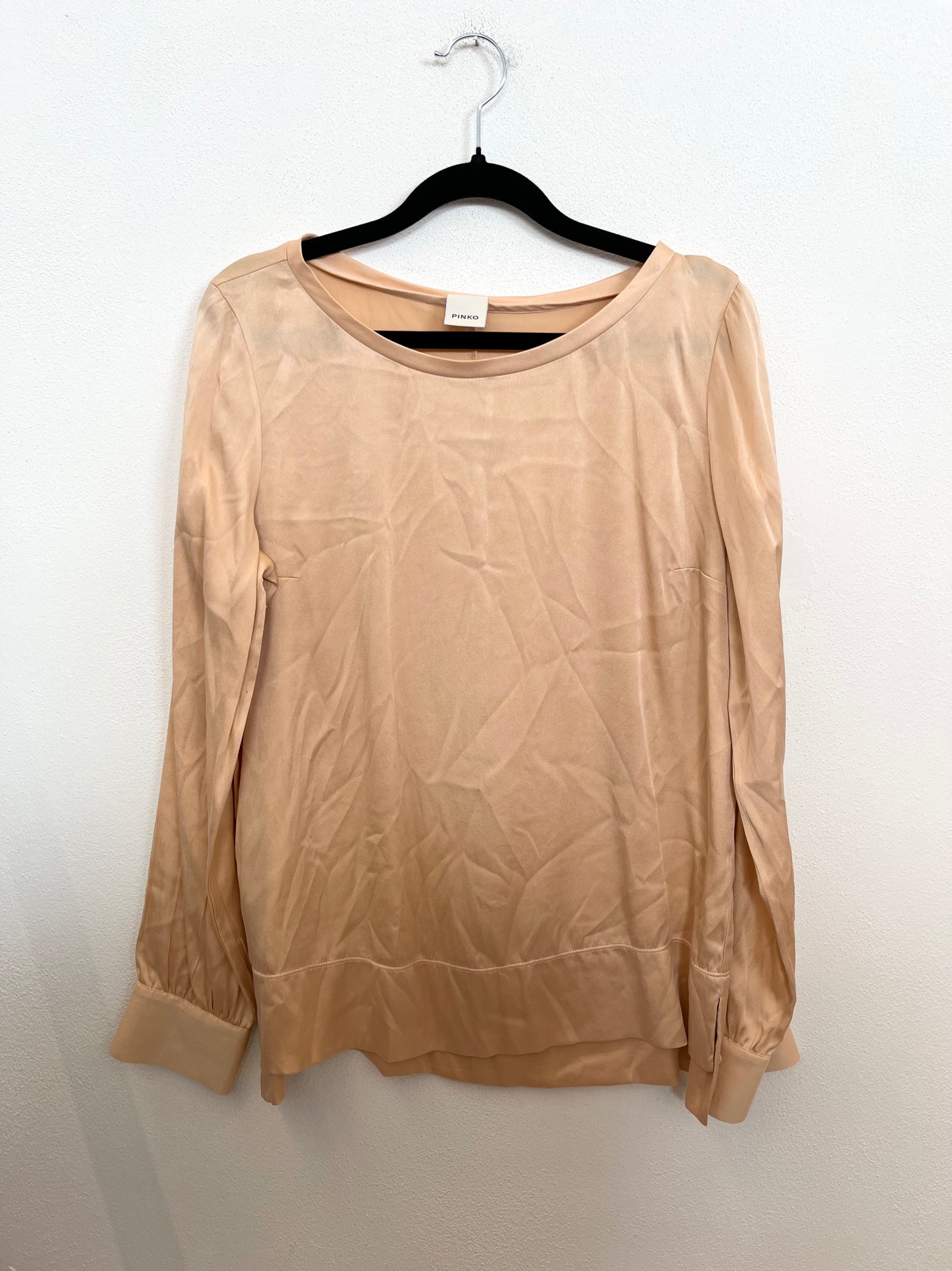 Blusa Pinko in Satén Pesca a Maniche Lunghe