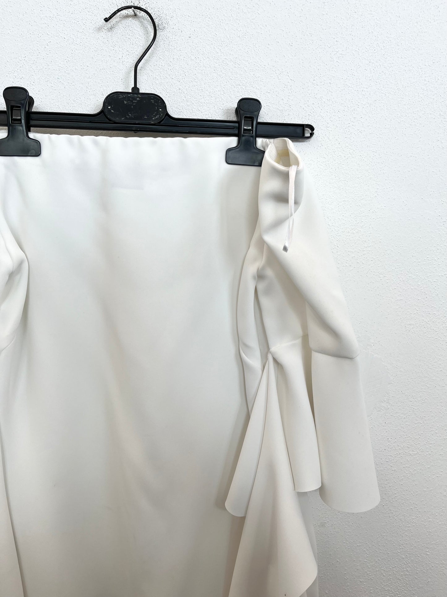 Pinko White Off-the-Shoulder Top with Ruffles