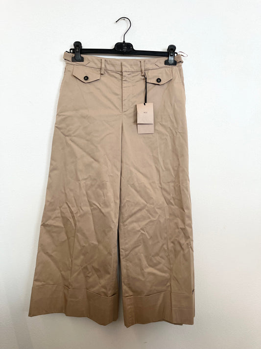 Pantaloni Culotte N°21 in Cotone Beige