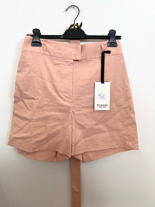 Shorts Pinko in Misto Lino Rosa Antico