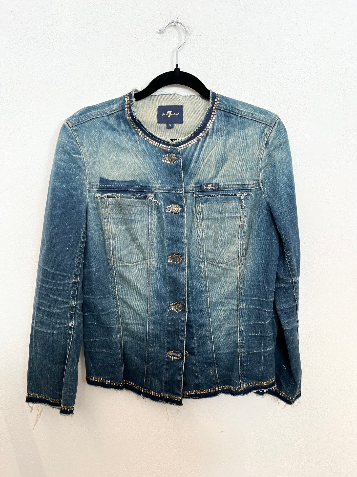 Giacca Denim 7 For All Mankind con Borchie