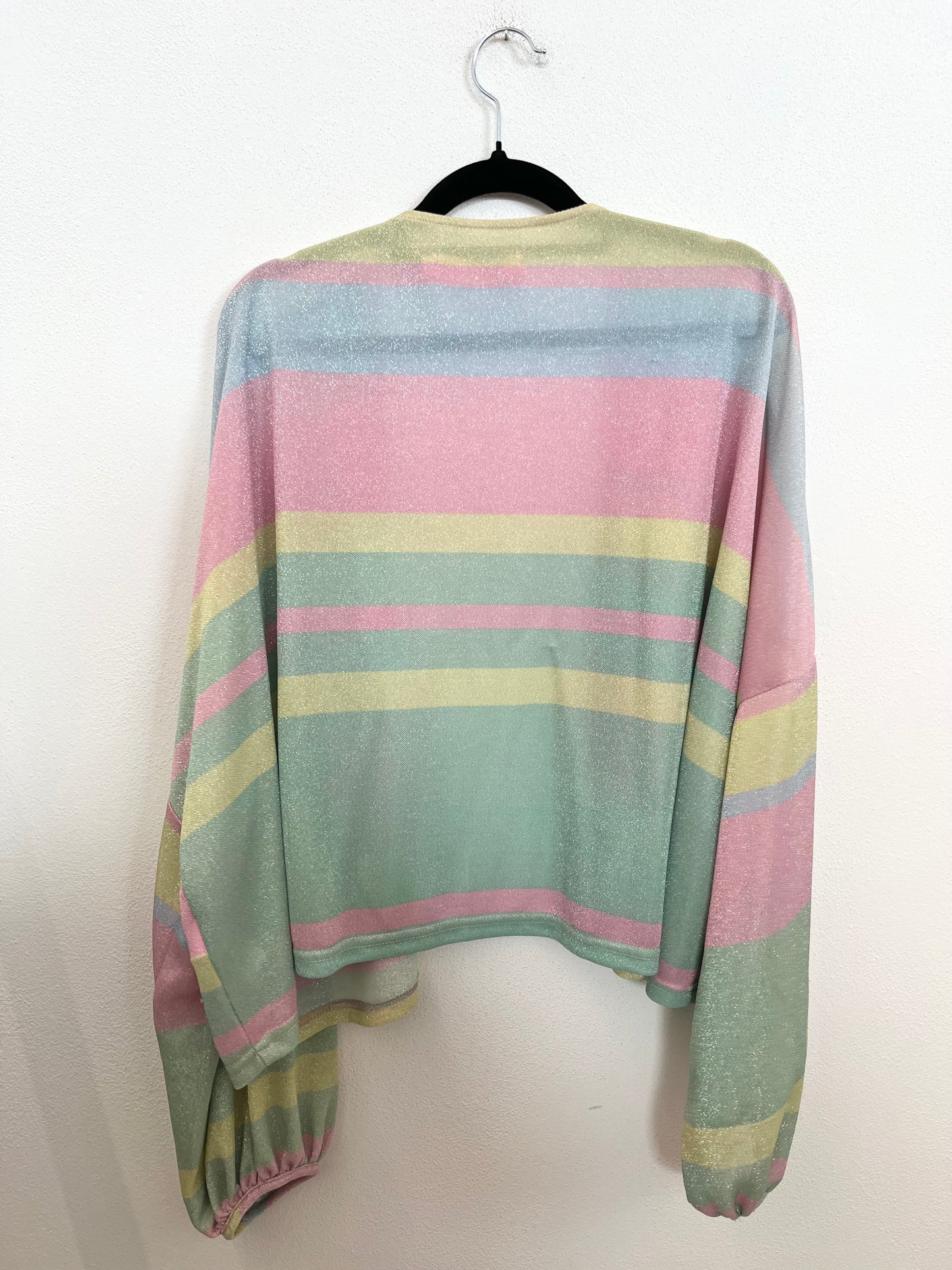 Cardigan di Traffic People Glitter a Righe Multicolore