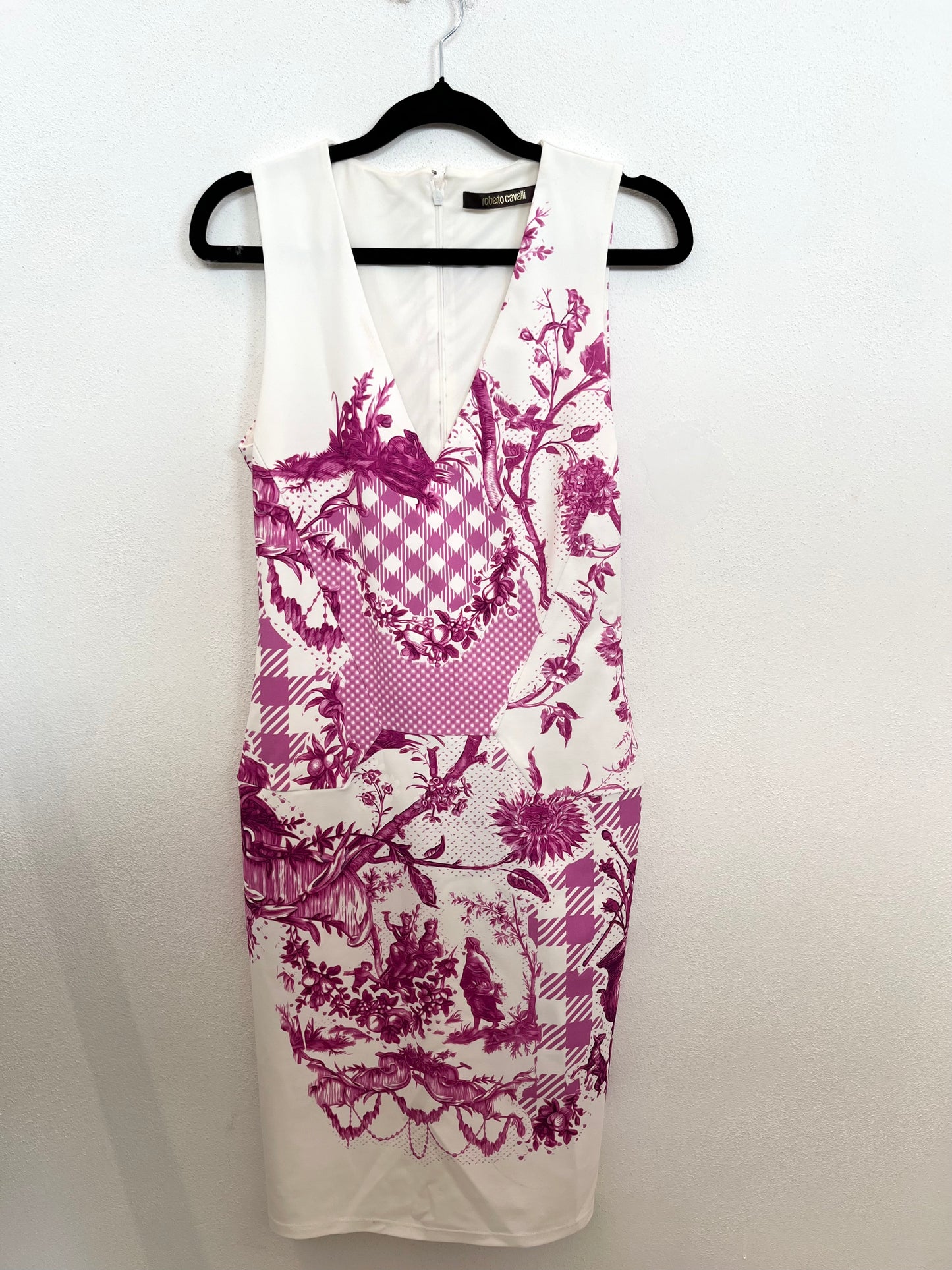 Abito Roberto Cavalli con Stampa Toile de Jouy