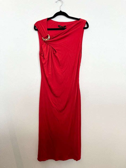 Abito Roberto Cavalli Rosso Drappeggiato