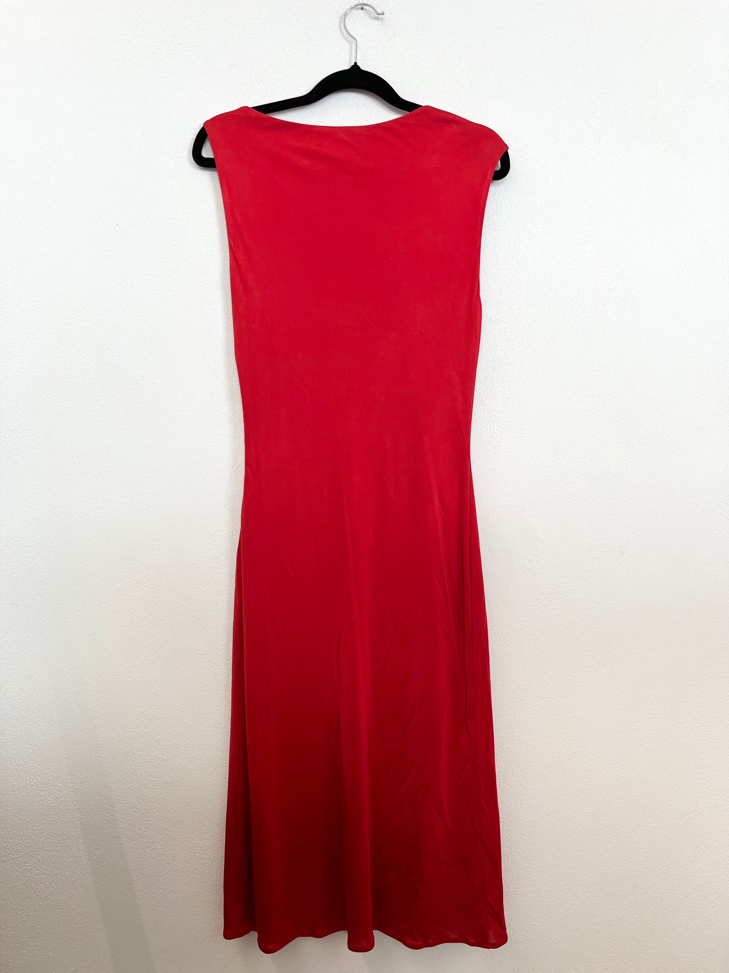 Abito Roberto Cavalli Rosso Drappeggiato