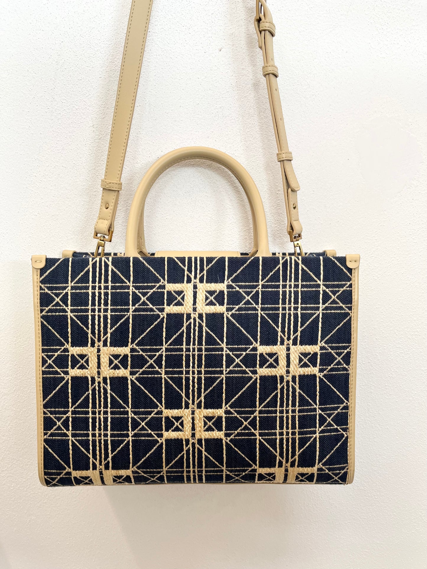 Borsa Tote Elisabetta Franchi Logo Pattern