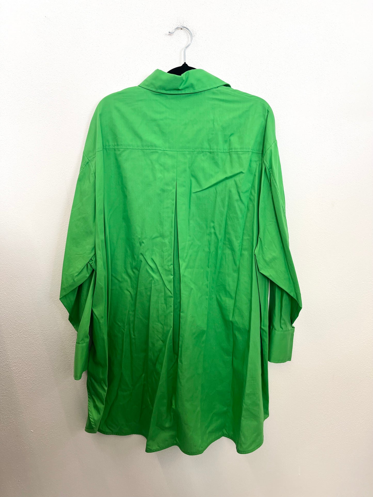 Vicolo Oversize Long Green Shirt