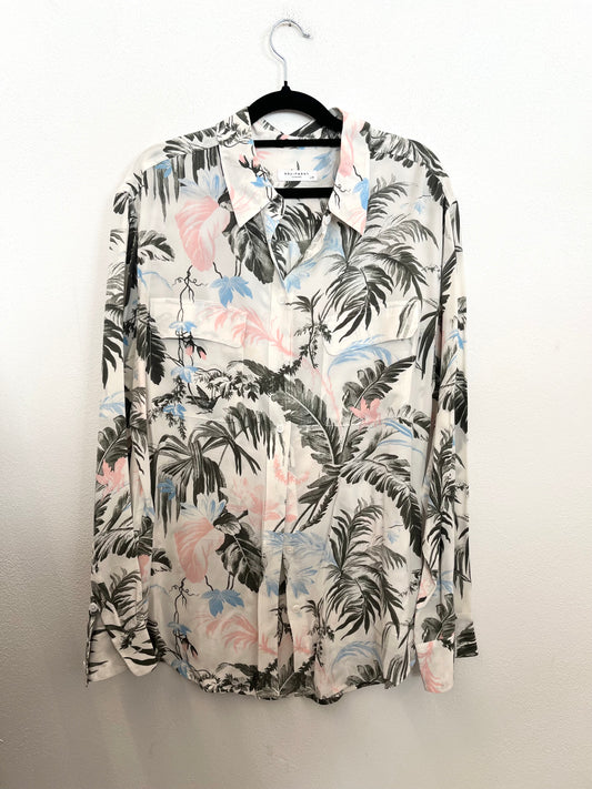 Camicia di Equipment Seta Stampa Tropicale