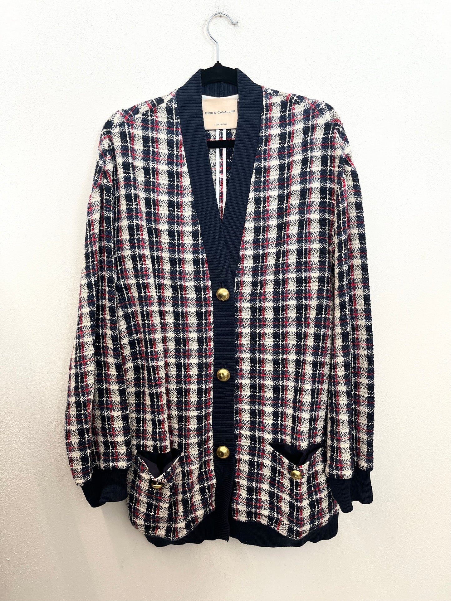 Cardigan di Erika Cavallini Oversize in Tweed