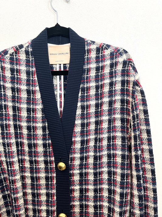 Cardigan di Erika Cavallini Oversize in Tweed