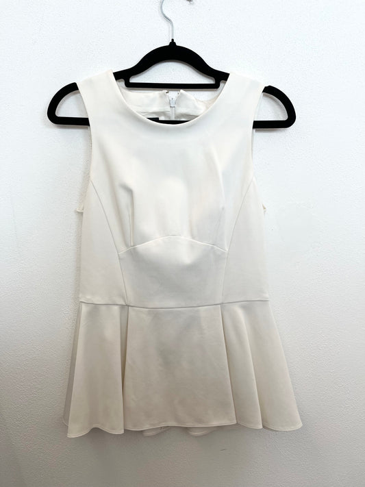 Top di Pinko smanicato peplo con scollo tondo
