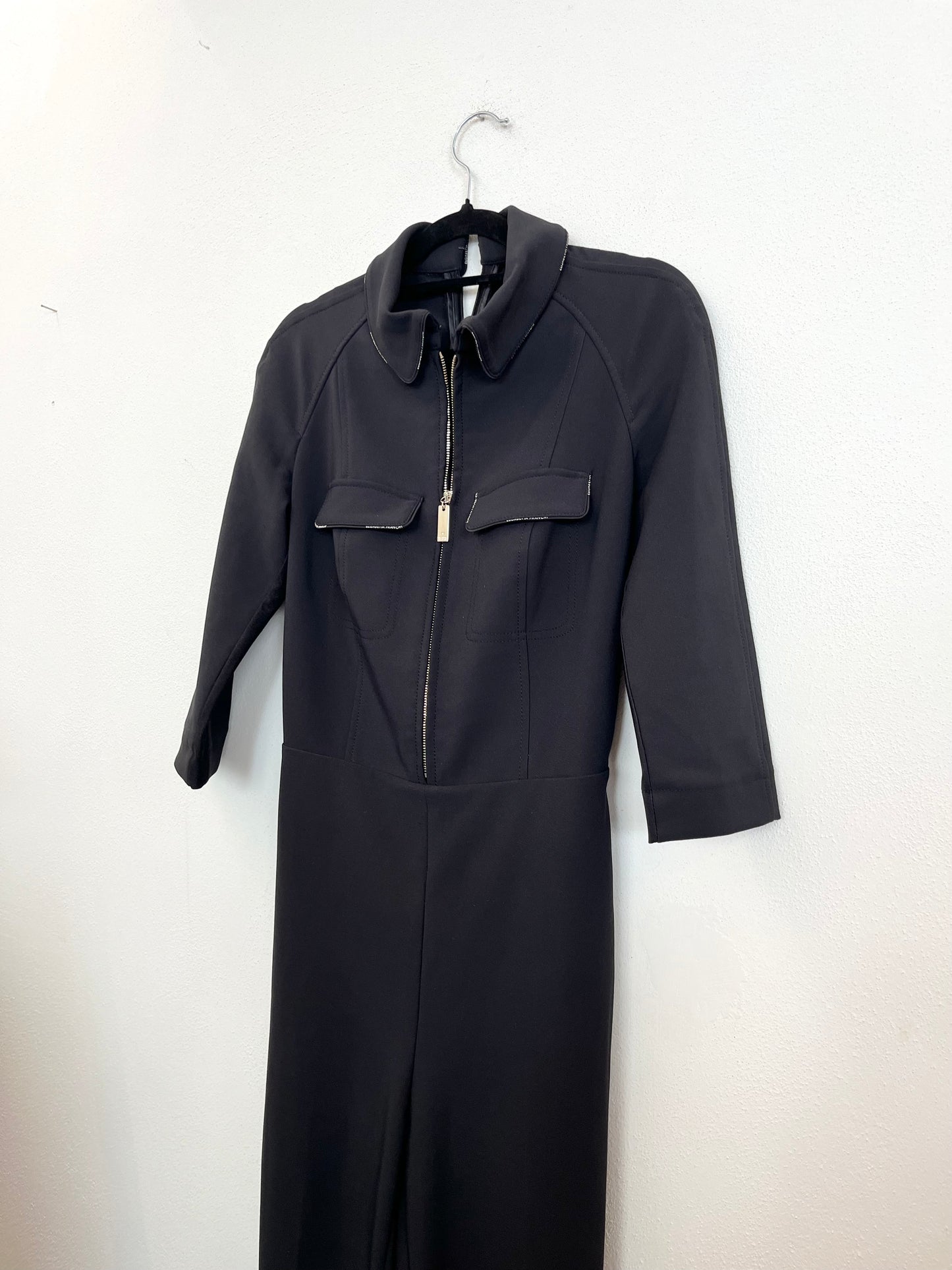 Tuta jumpsuit di Elisabetta Franchi intera in tessuto tecnico con zip