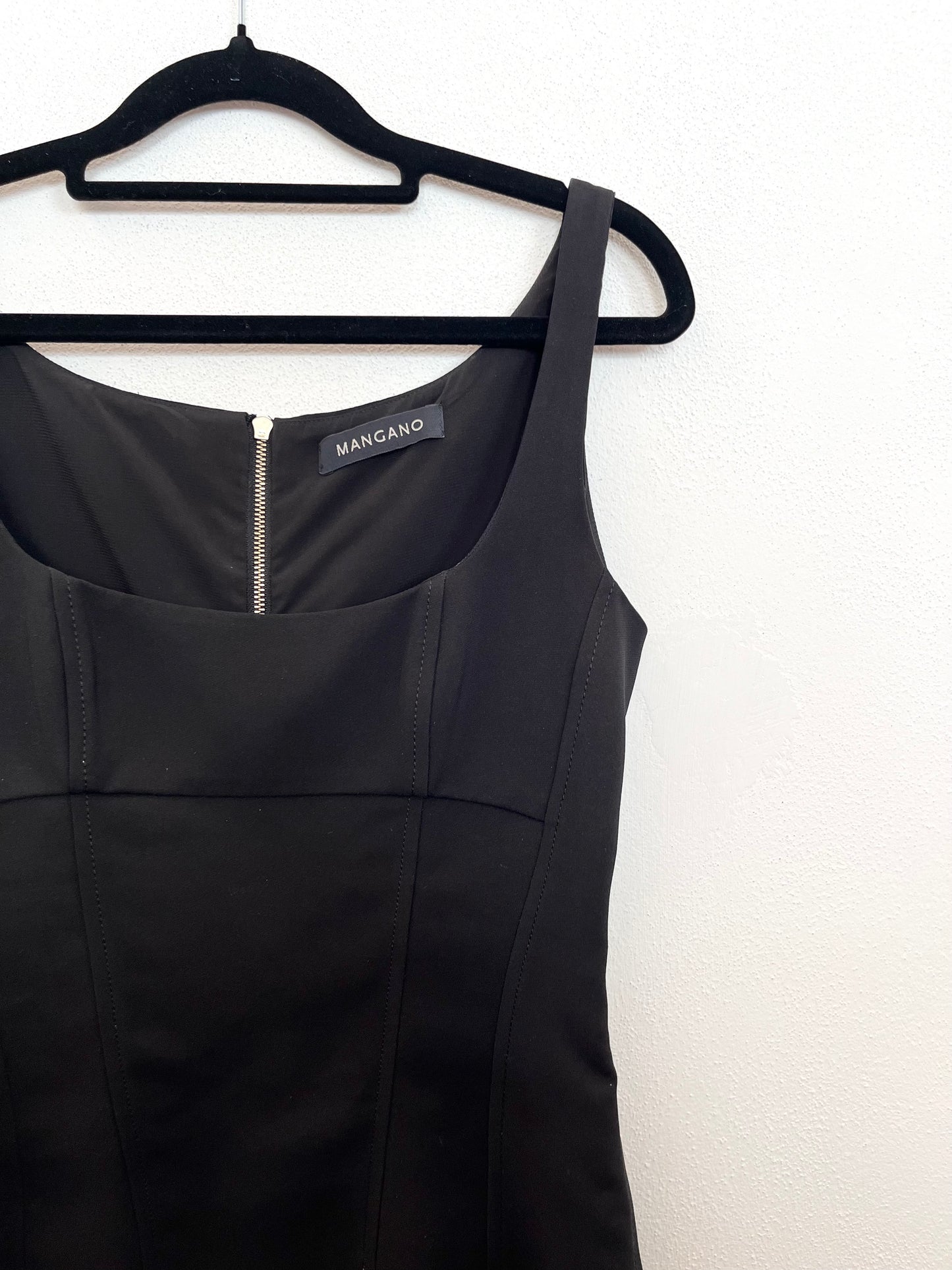 Top di Mangano a bustier strutturato con zip metallica