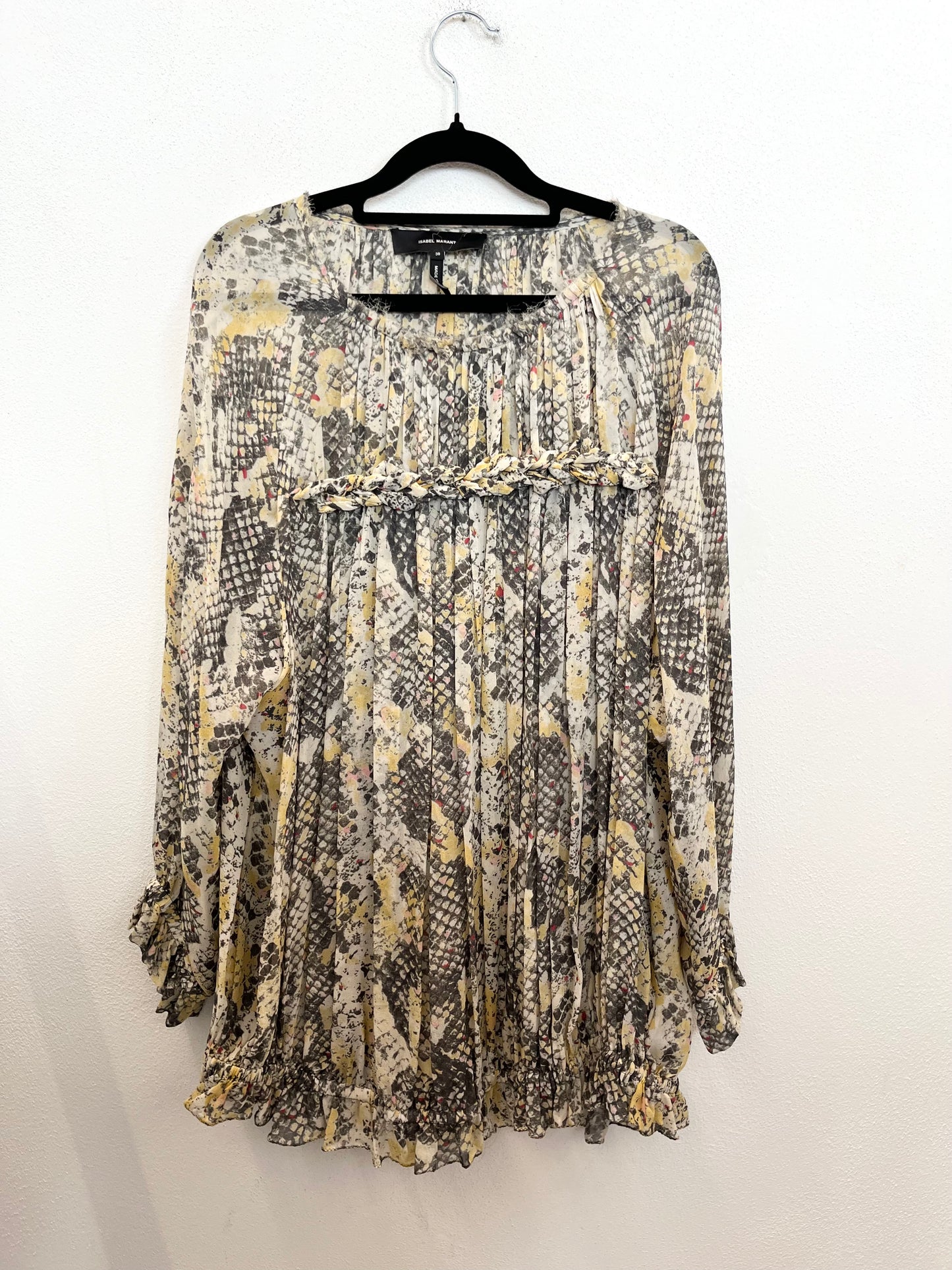 Blusa fluida di Isabel Marant in chiffon con stampa animalier