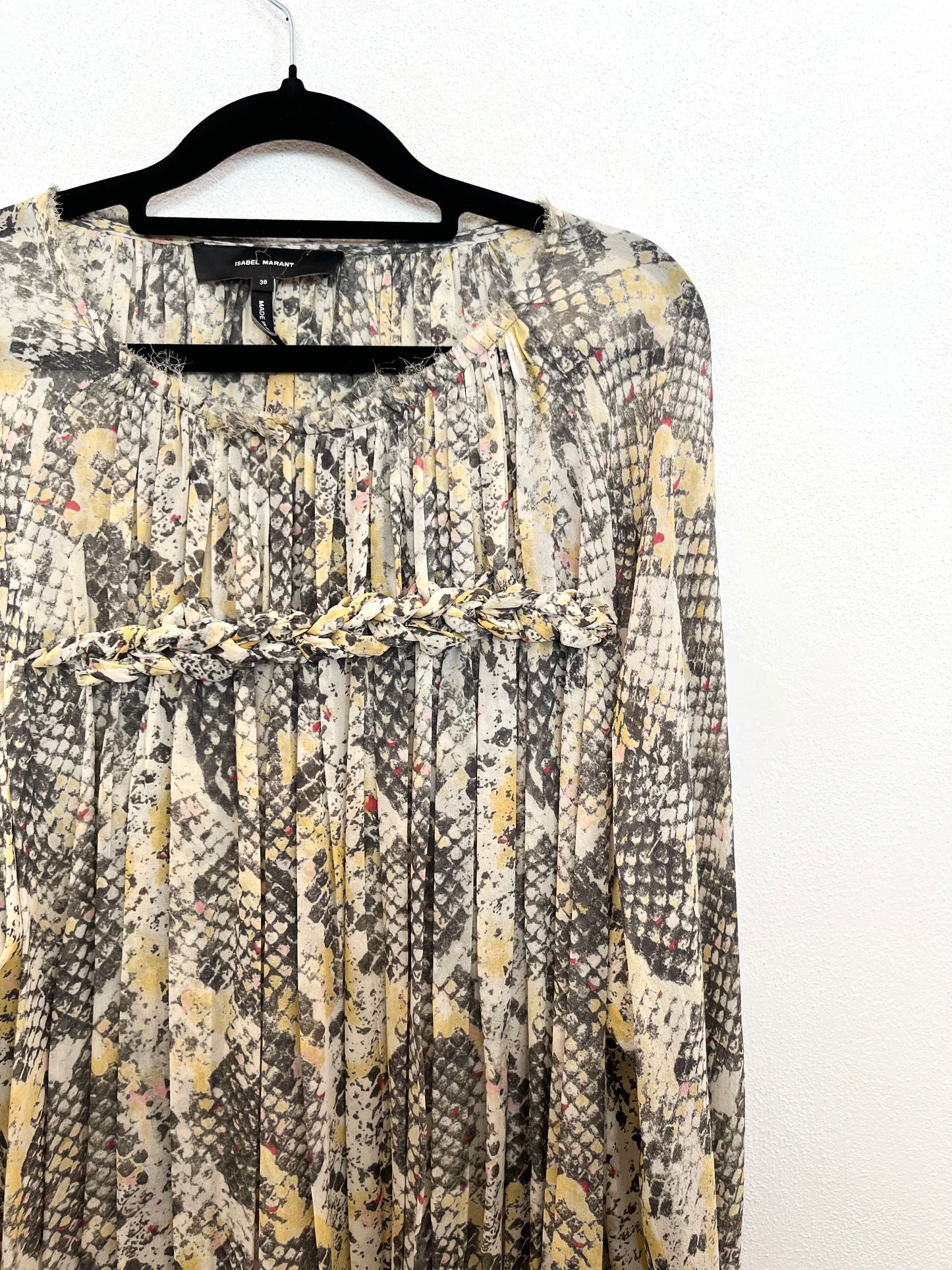 Blusa fluida di Isabel Marant in chiffon con stampa animalier