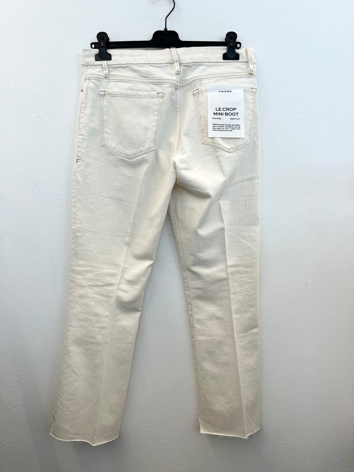 Jeans Frame cropped con fondo a taglio vivo