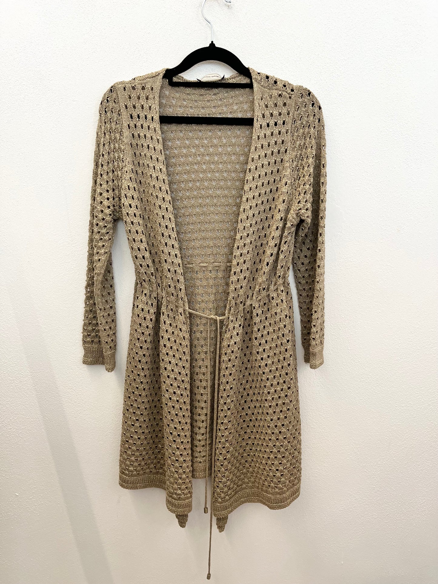 Cardigan Bruno Manetti traforato lungo Lurex