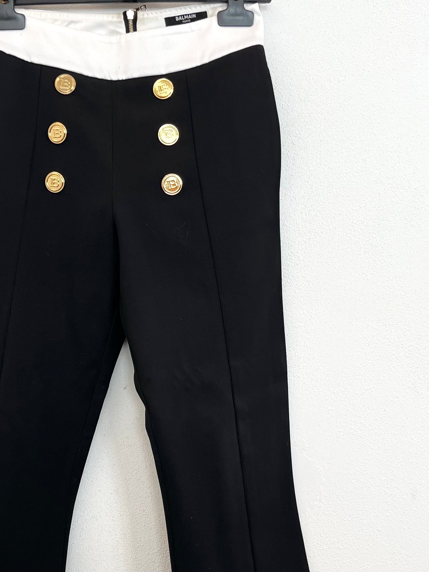 Pantaloni Balmain Sailor Flared con Bottoni Gioiello