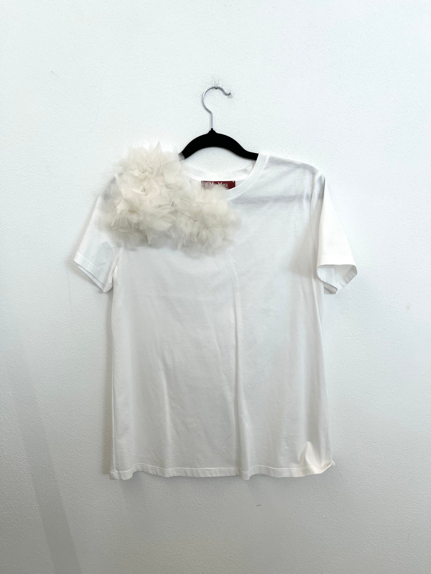 T-shirt Max Mara Couture con Applicazione Tulle