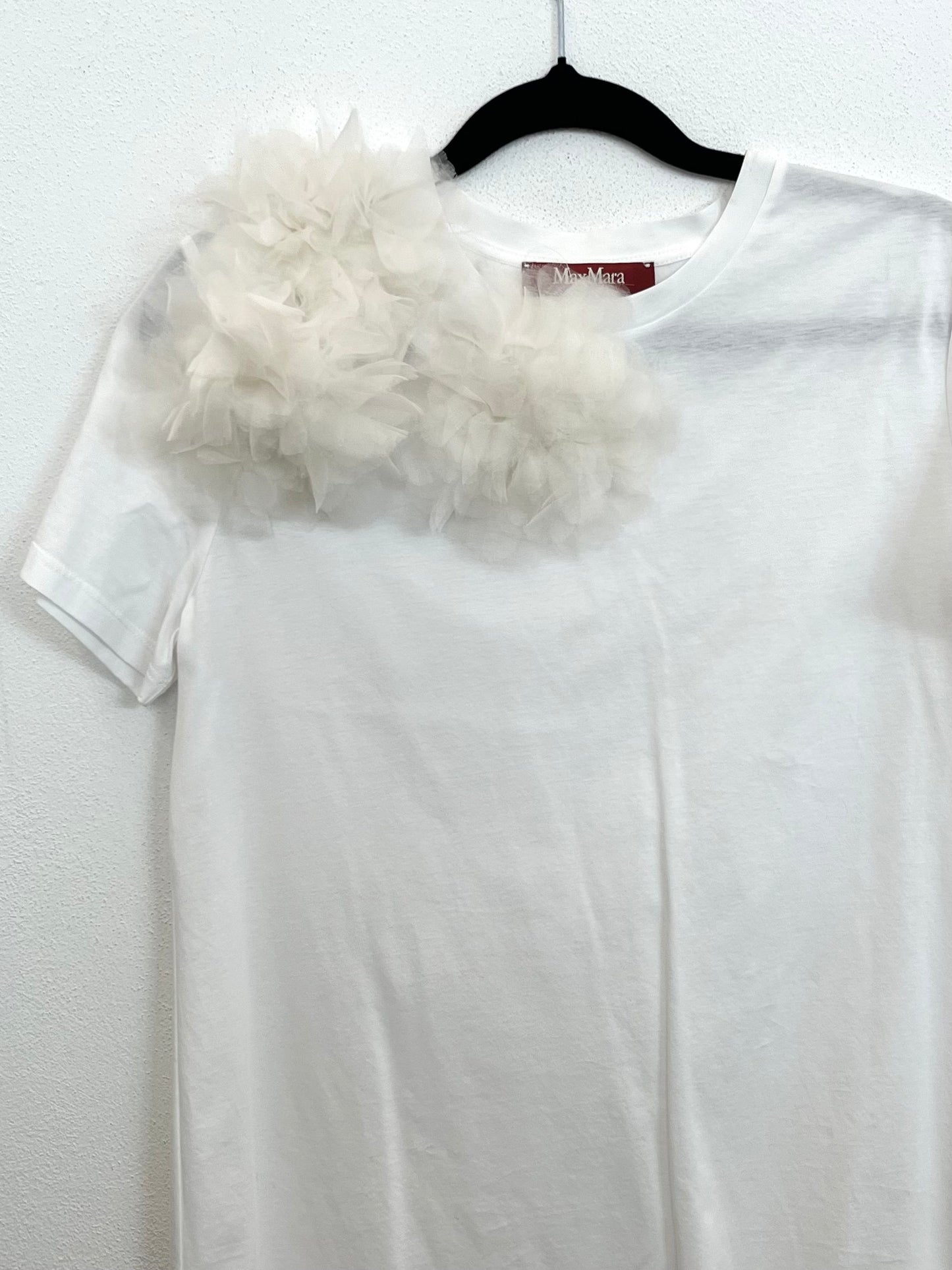 T-shirt Max Mara Couture con Applicazione Tulle