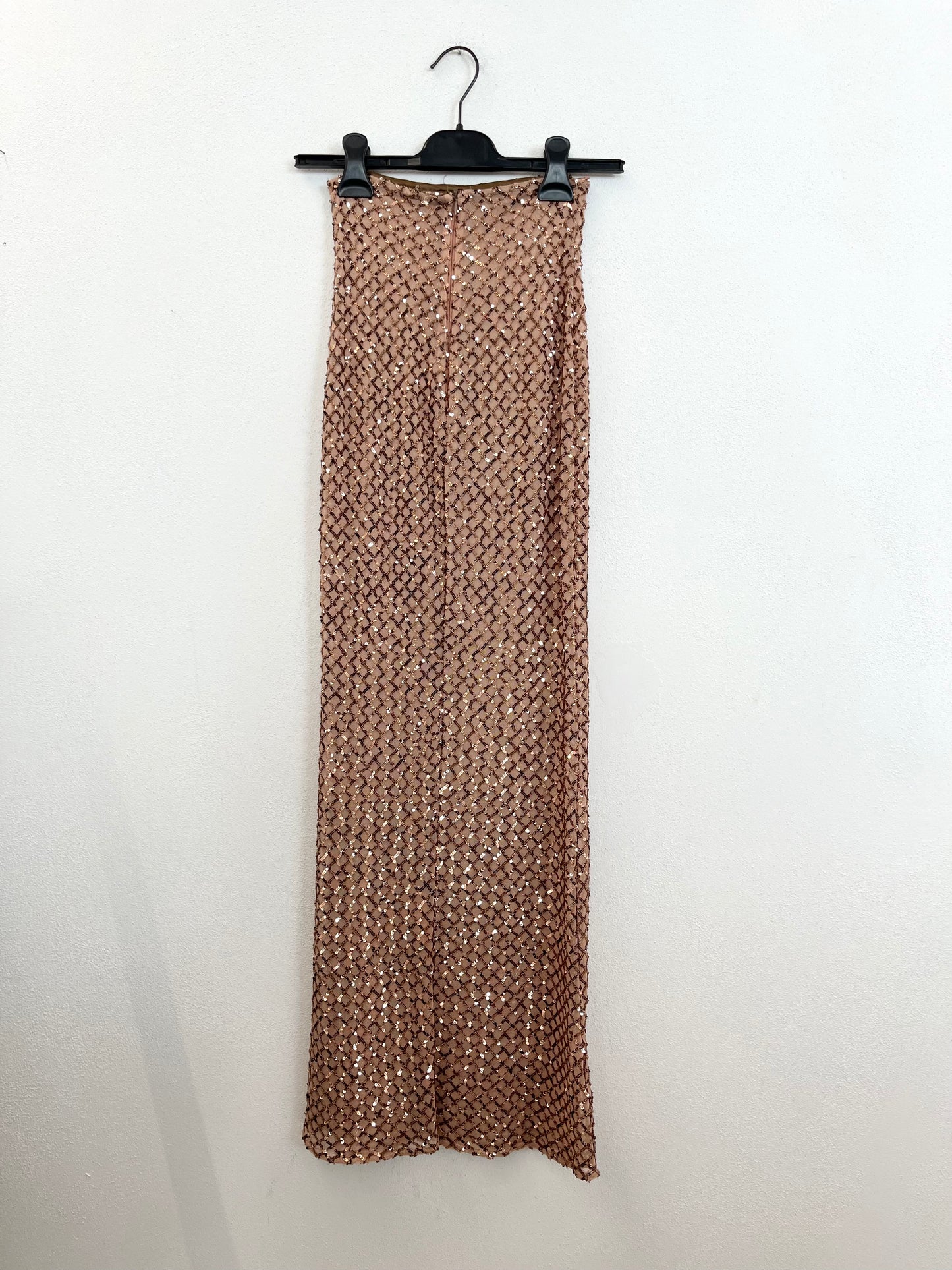 Gonna lunga Elisabetta Franchi interamente ricamata con paillettes