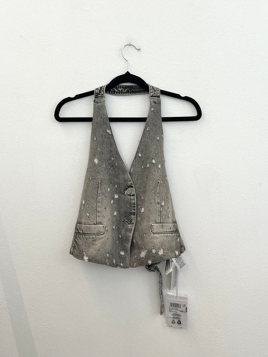 Top gilet Liu Jo in denim distressed