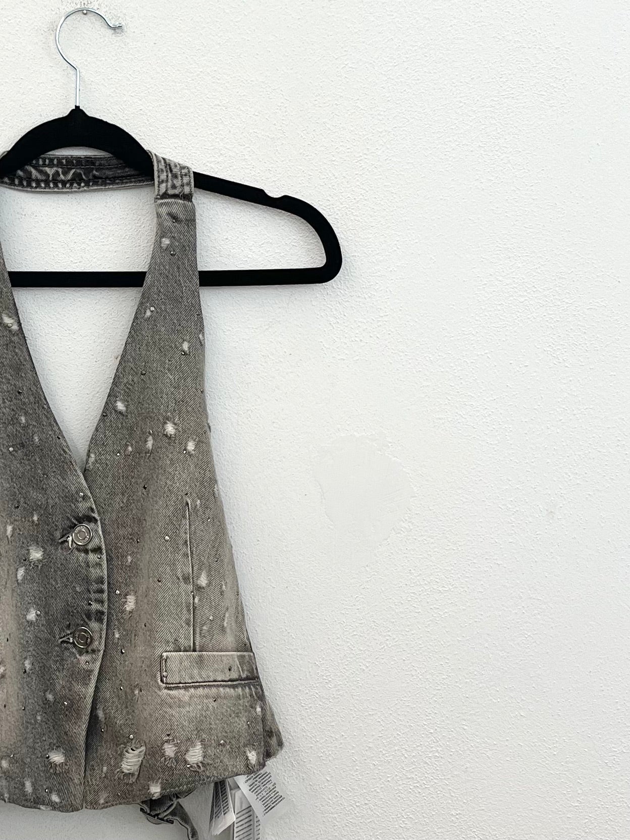 Top gilet Liu Jo in denim distressed