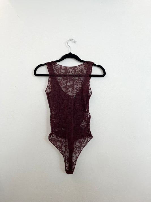 Body Elisabetta Franchi in Pizzo con Logo All-Over