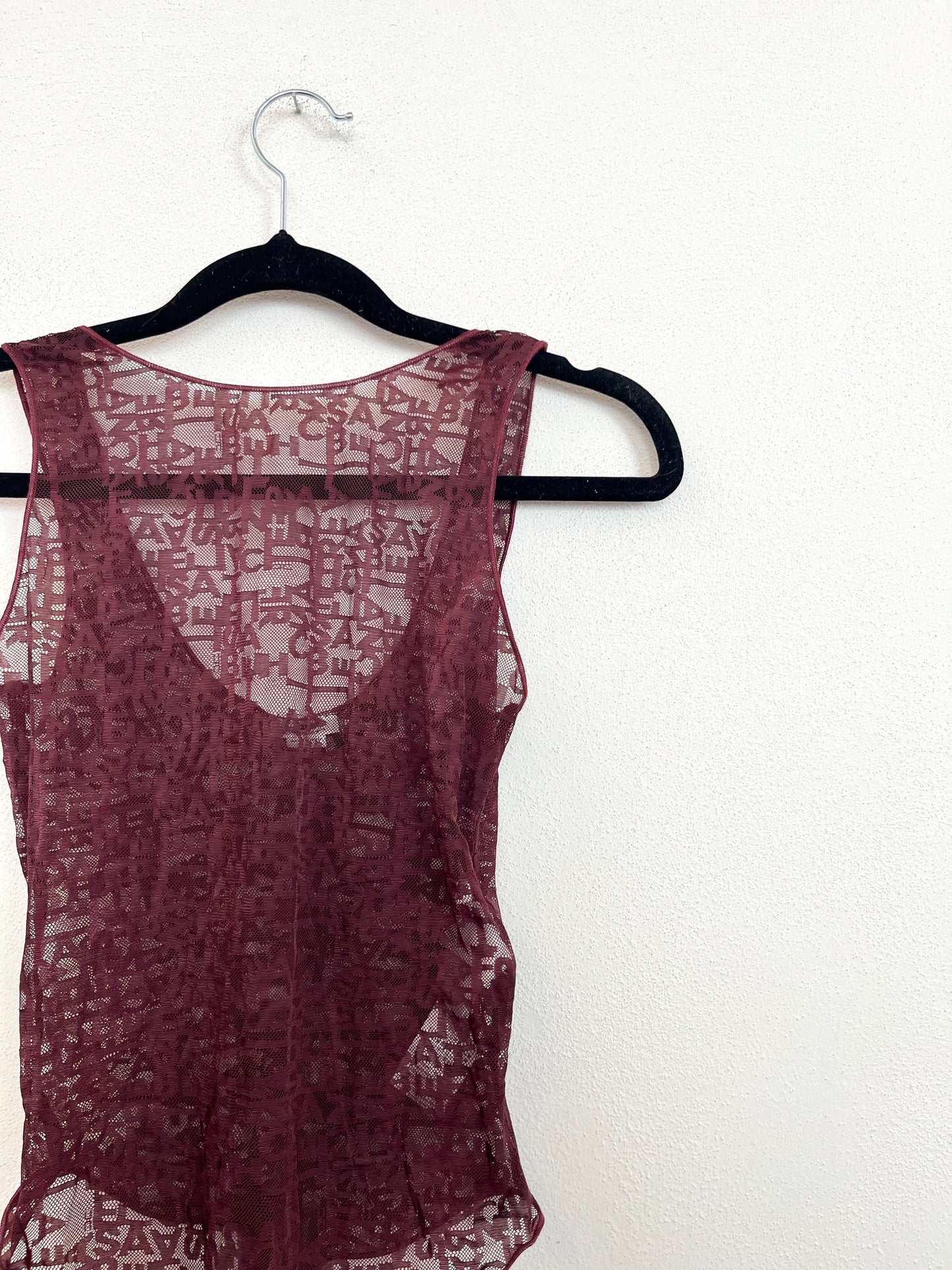 Body Elisabetta Franchi in Pizzo con Logo All-Over