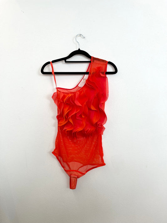 Body Elisabetta Franchi Monospalla con Volant