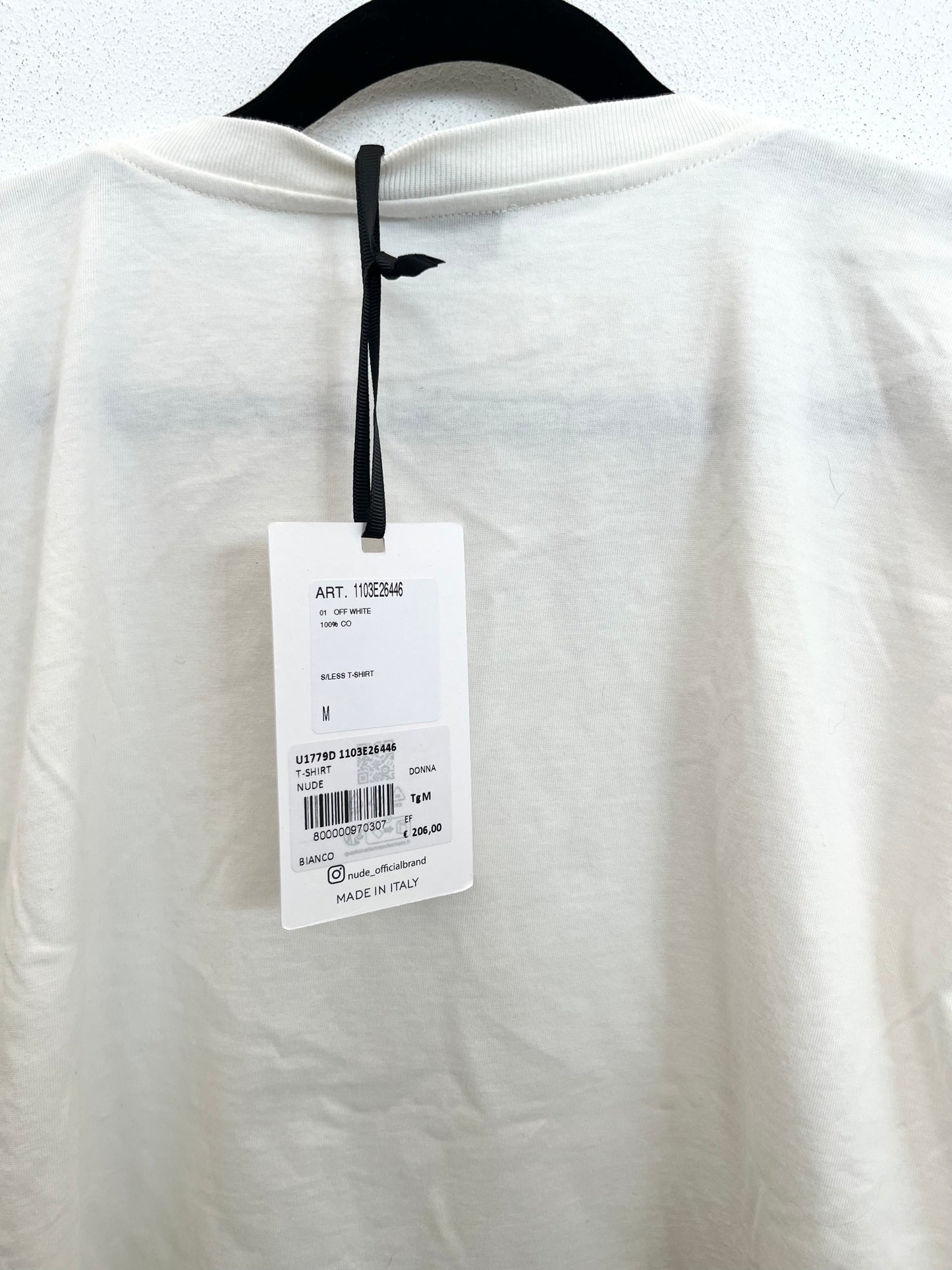 T-shirt Nude con Spalle Arricciate
