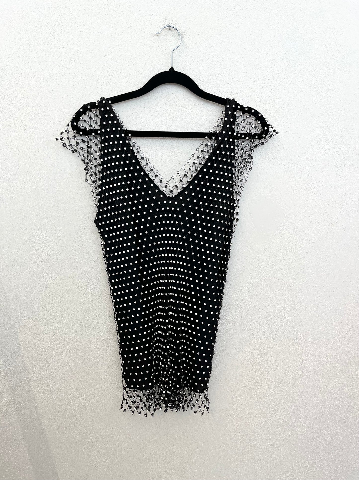 Top Pinko a rete con cristalli